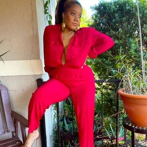 Liz Claiborne Silk 2 Piece Pants Set